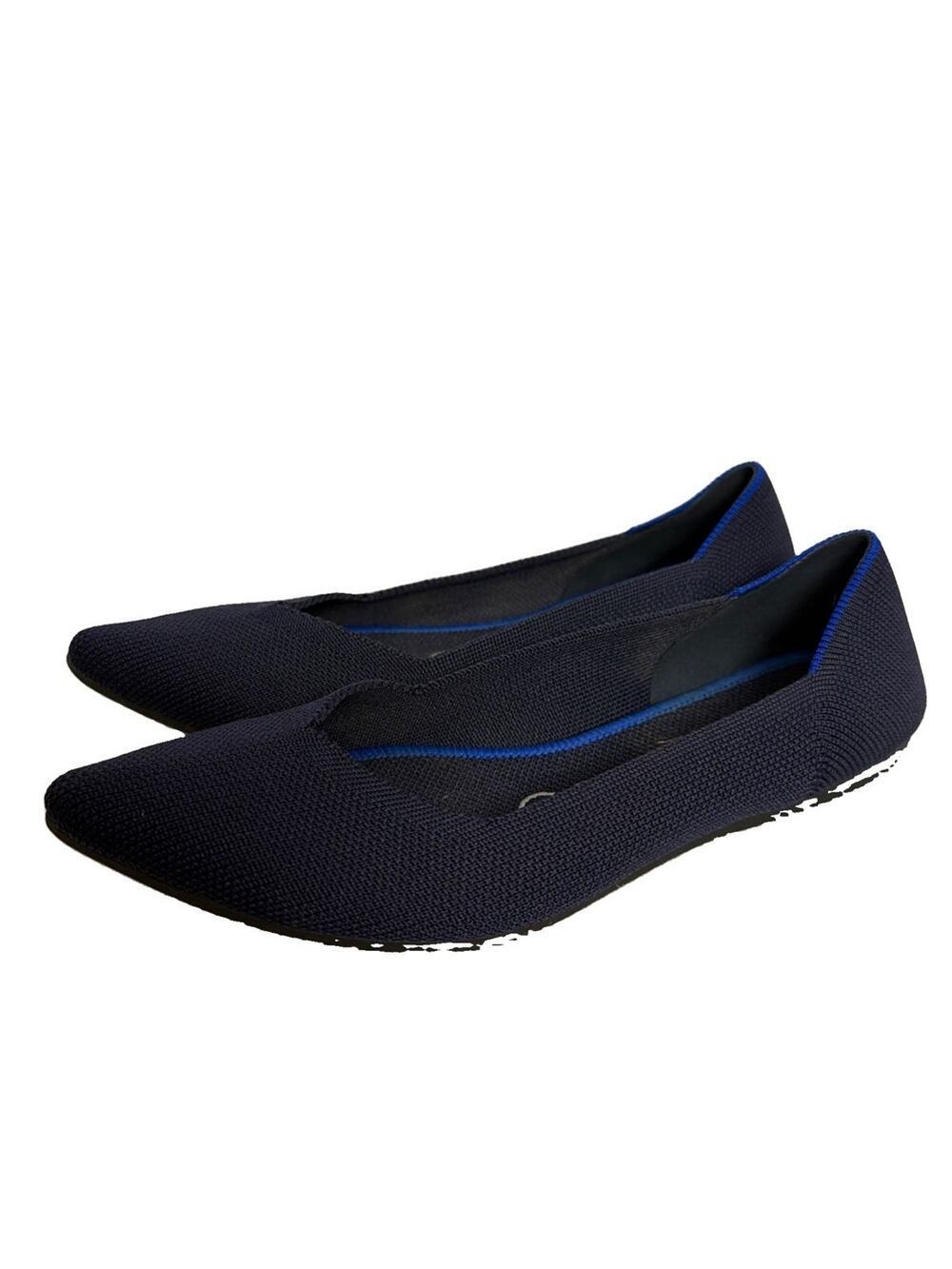 Rothy's The Point flat in Maritime Navy Slip-On Pointed Toe EU 37 (US 6.5)